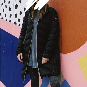 beautiful michael kors black and gold down jacket